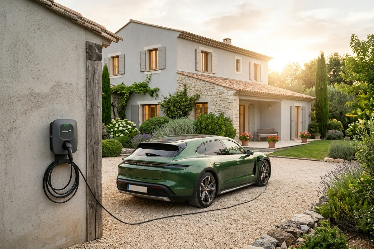 Résultat d'une pose soignée de borne de recharge wallbox individuelle à Trélazé.